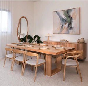 Mesa de Comedor Contemporánea de Acacia Maciza para Interiores de Lujo - Product Image 5