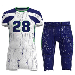 Ensemble de vêtements de football américain pour jeunes Conception à manches courtes Uniforme respirant et sain de grande valeur - Product Image 1