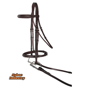 Brida de cuero de caballo Nuevo estilo inglés Brida de doma Piel de vaca genuina Caballo Headstall Cuero Premium para productos de caballo - Product Image 3