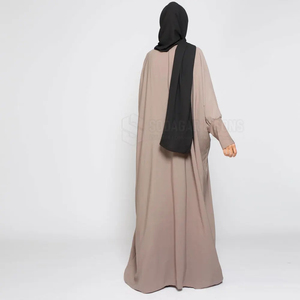 Premium Modest Women <b>Abaya</b> Dress Beaded Anti-static Breathable Cotton Polyester Blend Islamic Maxi Dubai Style <b>Wedding</b> Casual - Product Image 2
