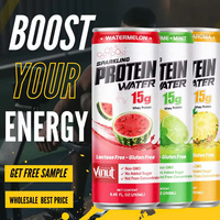 8,45 fl Oz Sprudelndes Protein-Energiegetränk Tropisch Ohne Zuckerzusatz Gratis Muster Private Label OEM Getränkeherstellung Vietnam