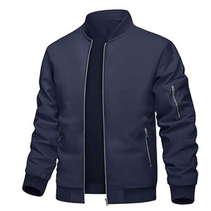 High Quality Custom Coated <b>Stand</b> Collar Bomber Jacket Unisex Winter Outdoor Windbreaker Plus Size OEM Wholesale Customized - Product Image 6