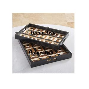 Juego de 2 Bandejas para servir chocolates de forma redonda en bandeja de postre de color blanco y verde de hierro para uso en bodas - Product Image 2