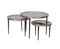 Ensemble de 3 nouvelles tables basses en métal faites à la main décoration de la maison nouveau design table d'appoint décorative fabricant de gros exportateur