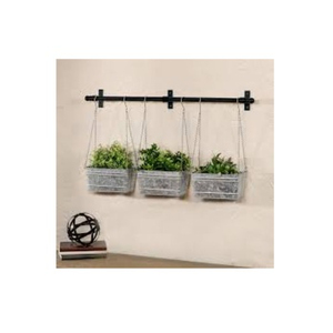 Jardín interior al aire libre colgante de metal chapado en oro Ventana de riego balcón pared maceta y maceta para uso interior - Product Image 4