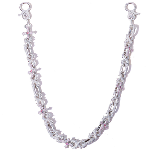 Collar de cadena con cruz de eslabones con incrustaciones de moissanita, estilo hip hop, joyería de lujo, moda urbana, para hombre y mujer, estilo rapero. - Product Image 2