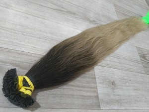 Extensions de cheveux vierges Remy sans nœuds, haute qualité, liens en kératine, pointe plate, lisses, blondes, couleur personnalisée, origine Vietnam - Product Image 3