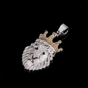 Collar de Moda con Incrustaciones de Moissanita VVS, Diseño de Cara de León en Plata 925, Joyería Personalizada de Alta Gama a Bajo Precio - Product Image 3