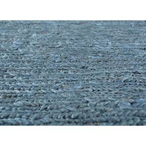 พรมปูพื้นลายเรียบสีน้ำเงิน รุ่น Daaira PKJT-38 ทำจากปอกระเจาและป่าน ลายแบบนามธรรม สำหรับใช้ในบ้าน - Product Image 3