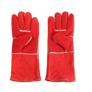 Guantes de soldadura de cuero y protección para las manos del soldador Guantes de trabajo duraderos para seguridad OEM y ODM disponibles - Product Image 4