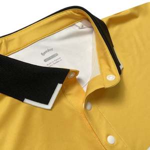 Camisa de Golf Blanca Handee con Rayas Horizontales Negras/Amarillas, Ropa de Golf Premium - Product Image 4