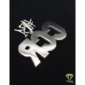 Diamantes de moissanita real Hombres Colgante de letra 3D Letras o números personalizados Real Sólido 925 Plata Rodio Plateado - Product Image 4