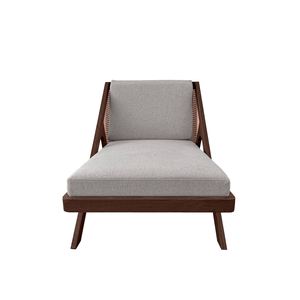 Silla de salón de madera de teca Alice con ratán tejido y cojines gruesos para interior y exterior con un acabado marrón oscuro. - Product Image 6