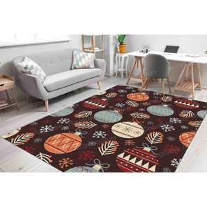 Alfombra Estampada - Alfombra Navideña Moderna, Alfombra de Navidad, Tapete Antideslizante para Puerta, Alfombra de Chenilla - Product Image 1