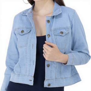 Nueva Chaqueta de Mezclilla Vintage Personalizada para Mujer, Resistente al Viento, Talla XL, Relleno de Poliéster, Bolsillos, Cuello y Mangas Desmontables, Invierno - Product Image 1