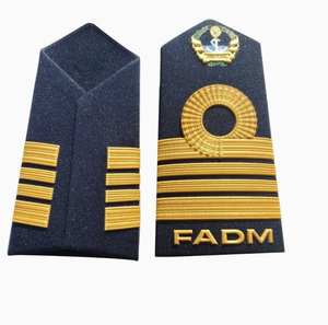 Hombreras Metálicas Personalizadas, Insignias Bordadas, Epaulettes para Uniformes de Servicio, Accesorios para Aviadores, Alta Calidad, Ronpex - Product Image 1