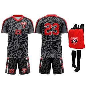 Uniformes de Fútbol Personalizados para Hombre, Cuello en V, Transpirables, Elásticos, de Manga Corta, 100% Poliéster, Alta Calidad - Product Image 5