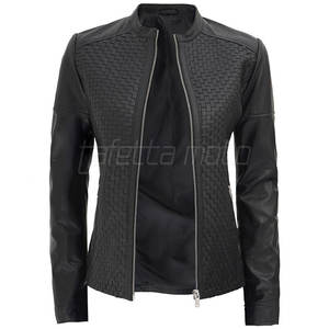 Veste en cuir de moto pour femmes à la mode en gros, veste en cuir de moto en PU pour femmes à la mode - Product Image 1