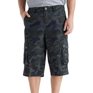 Pantalones Cortos Cargo Casuales para Hombre, Sólidos, Anti-UV, de Lona, Cintura Media, Cierre de Botones, Cintura Elástica, Nuevo Diseño, Ropa Deportiva Activa - Product Image 1