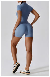 Usine directe sans couture Yoga ensemble fronde musculation sport body femmes sport body à manches courtes combinaison pour femmes - Product Image 3