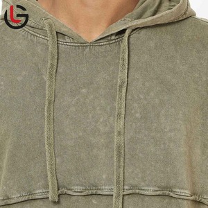 Sudadera con capucha lavada con ácido de algodón para hombres, logotipo impreso personalizado, bordado, a prueba de viento, ropa de invierno para el personal, sudaderas ODM suministradas medianas XXL - Product Image 6