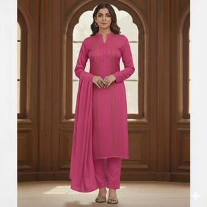 Elegante Salwar Kameez Casual de 3 Piezas para Mujer, Diseño de Alta Calidad, Secado Rápido, Ideal para Fiestas, Directo de Fábrica - Product Image 3