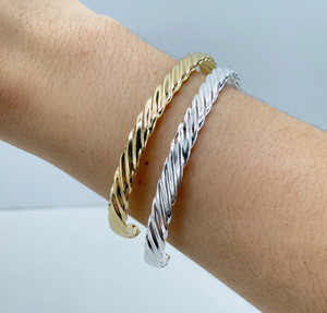 18k <b>Silver</b> Filled or Gold Filled / Texturized <b>Cuff</b> <b>Bracelet</b> / Wholesale Jewelry Making Supplies - Product Image 2