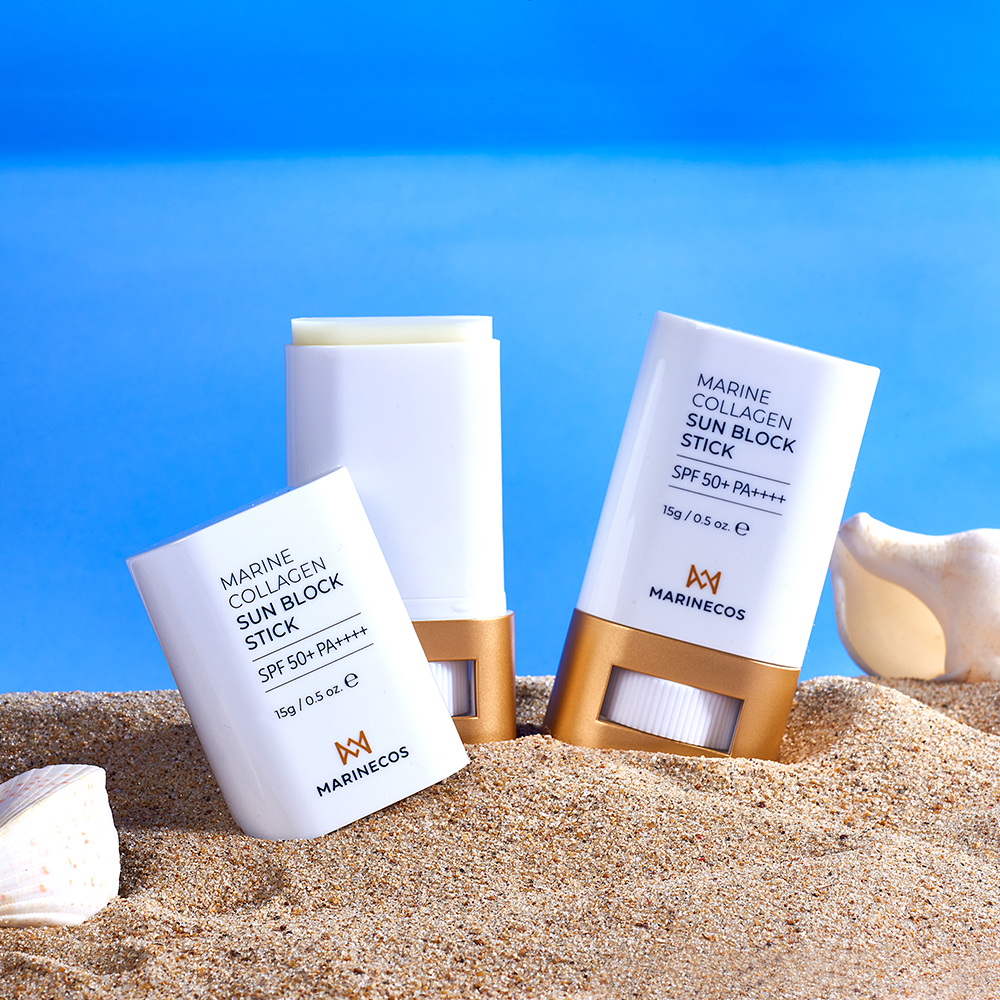 [MARINECOS] морская коллагеновая режизненно важная Солнцезащитная палочка SPF50 + PA ++++ защита от УФ-лучей Солнцезащитная палочка для чувствительной кожи