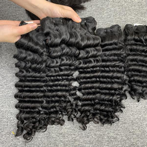 Pelucas vírgenes alineadas con cutícula de pelo liso dibujado doble de onda profunda vendedores de extensiones de cabello humano venta al por mayor recto ondulado rizado - Product Image 1