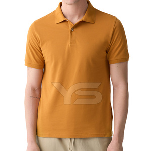 High Quality Men's for Polo Shirt Plus Size Cotton Spandex <b>Mixed</b> <b>Fabric</b> With Multi Color Option - Product Image 5