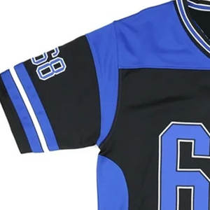 Vente en gros de maillots de football américain à la mode avec logo personnalisé respirant à manches courtes pour sports d'équipe - Product Image 3