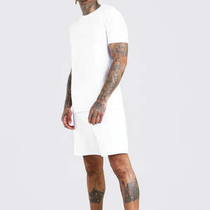 Ensemble d'été 100% survêtement et sweat-shirt en coton pour homme T-shirt et short en mélange de coton et polyester en tissu polaire - Product Image 4