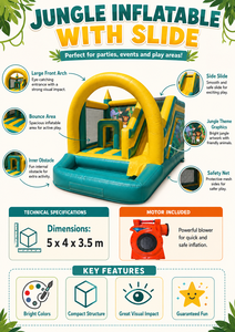 Professional <b>Inflatable</b> Playground 5x4x3,5 m – PVC Bouncy <b>House</b> – Outdoor/Indoor/Water Professional Use – EU Compliance - Product Image 4