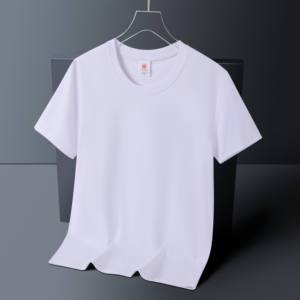 Design 220 Gsm Combed Cotton <b>Tshirt</b> Tee Round <b>Neck</b> Organic Cotton Printed Heavyweight Blank T-shirt for men - Product Image 6