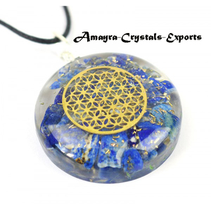 Pendentifs Orgonite Améthyste Fleur De Vie Avec Cordon Acheter des produits Orgone à prix raisonnable d'Amayra Crystals Exports India - Product Image 2