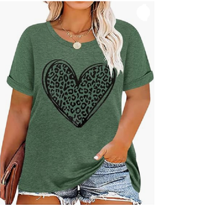 T-shirts longs grande taille pour femmes en provenance du Bangladesh, respirants, tricotés, col rond avec logo, teinture unie, motif uni - Product Image 1