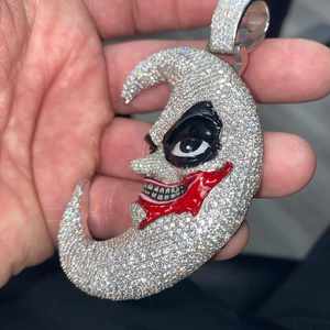 Pendentif glacé de style classique, diamant Moissanite VVS, effet fantôme, plaqué or 14 carats, bijoux hip-hop personnalisés, cadeau parfait pour lui - Product Image 2