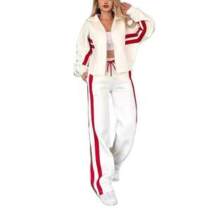 Conjunto de chándal para mujer con lavado ácido, ropa de calle para mujer, sudadera con capucha y pantalones de chándal con bordado desgastado Vintage, conjunto de chándal para mujer - Product Image 1