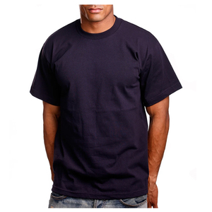T-shirt pour homme 100% coton biologique Design uni Logo personnalisé et couleur unie Tissu tricoté - Product Image 2