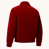 Blouson bombardier en velours matelassé pour hommes, tissu en daim souple, vêtements de luxe à fermeture éclair, vêtements d'extérieur chauds pour l'hiver, vêtements de mode personnalisés