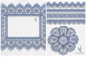 Bordure de chaussures en dentelle brodée à motifs géométriques, soluble dans l'eau, écologique, 100% polyester, paillettes délicates, embellissements 2,1 cm - Product Image 5