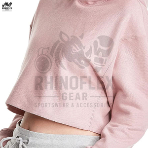 Sudadera con capucha de sublimación corta de alta calidad para mujer de nuevo estilo, superventas, Sudadera con capucha de sublimación de manga larga de tendencia superior para mujer - Product Image 6