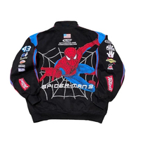 Nouveau design de vestes pour hommes veste de course vintage à la mode manteau décontracté streetwear F1 moto unisexe d'hiver en coton brodé