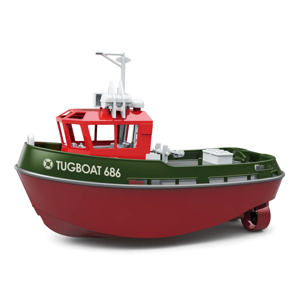 686 RC Boot Kinder-Spielzeug 2.4Ghz 2CH Fernsteuerung Spielzeug 1/72 Maßstab Schlepperboot Modell 8Km/Std. ON Wasser Elektrisches RC Schiff RC-Spielzeug Geschenke