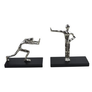 Porte-livres en métal, design girafe en argent plaqué, décoration d'intérieur moderne, support de livre, arrêt-livre, pour bibliothèque - Product Image 5