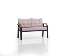 Ensemble de chaises de balcon démontables KUGU Ceyhan Mini Modern Turkish 4 pièces en fer et bois, mobilier d'extérieur pour hôtel