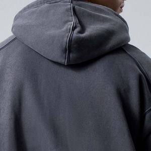 Alta calidad de peso pesado 100% algodón 500gsm hombres con capucha de Color personalizado de gran tamaño con cremallera sudaderas con capucha de lana para hombres ropa adultos - Product Image 6