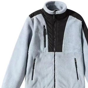 Veste polaire Sherpa pour hommes avec logo personnalisé OEM Manteau en polaire 100% de haute qualité Style d'hiver décontracté avec fermeture à glissière Design de rue haute - Product Image 3