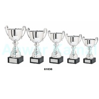 Coupe de trophée en métal argenté de haute qualité avec brillant poli pour le prix de la compétition de champion de sport Fr Adult & Kids