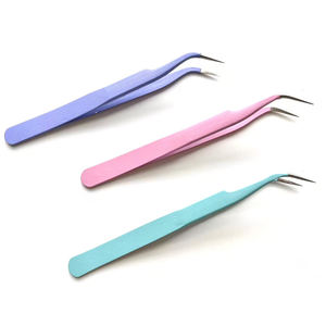 Pinzas de pestañas de acero inoxidable de alta calidad Instrumento de belleza para damas Etiqueta privada personalizada Fibra de alta calidad - Product Image 4